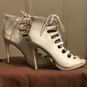 Ladies White Booties